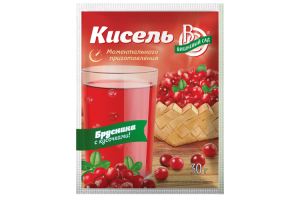 Кисель Брусника с кусочками б/п 30гр. Вишневый сад