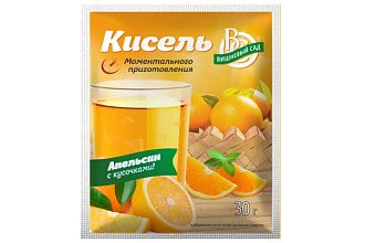 Кисель Апельсин с кусочками б/п 30гр. Вишневый сад