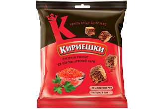Сухарики Кириешки ржаные 40г Красная икра