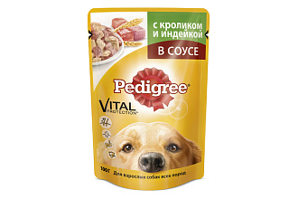 Корм влажный д/собак 85гр. Кролик-индейка PEDIGREE