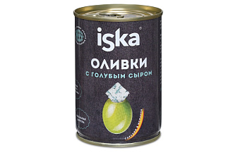 Оливки с голубым сыром Iska 300мл ж/б