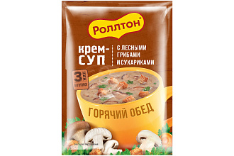 Крем суп с Лесными грибами и сухариками Роллтон 21г*36шт